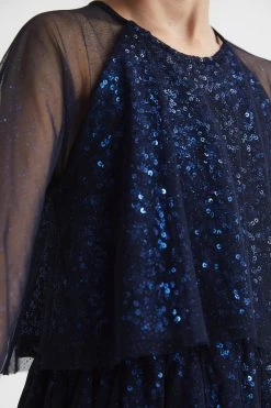 Reiss Mika Sequin Sheer Tutu Dress -Angel & Rocket Shop U95351s4