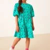 Next Puff Sleeved Tiered Jersey Dress (3-16yrs) -Angel & Rocket Shop U96 121s
