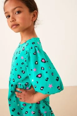 Next Puff Sleeved Tiered Jersey Dress (3-16yrs) -Angel & Rocket Shop U96 121s3