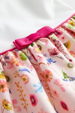 Paul Smith JUNIOR Paul Smith Baby Girls Pink And White Floral Dress -Angel & Rocket Shop U96991s3