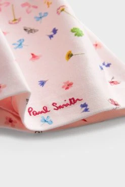 Paul Smith JUNIOR Paul Smith Baby Girls Pink And White Floral Dress -Angel & Rocket Shop U96991s5