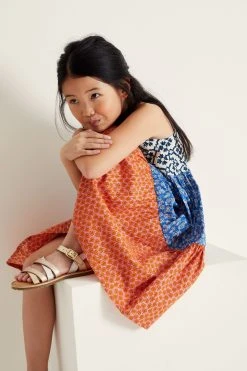 Next Blue/Pink Print Tiered Maxi Dress (3-16yrs) -Angel & Rocket Shop U99 272s3