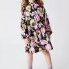 Next Black Button Through Floral Tierred Dress (3-16yrs) -Angel & Rocket Shop U99710s